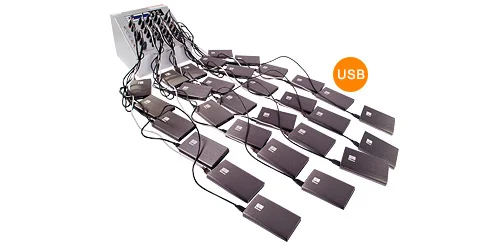 USB HDD - ureach usb tower duplicatie systeem grote aantallen usb stick ub840bt