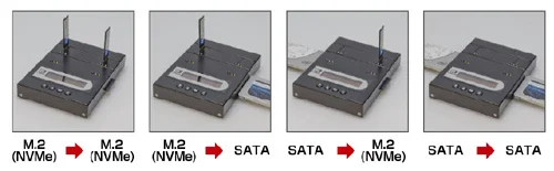 Cross interface - u-reach sp151 high speed nvme m.2 sata dubbel signaal kopieer systeem